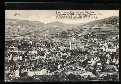 AK Jena, Ortsansicht mit Fernblick