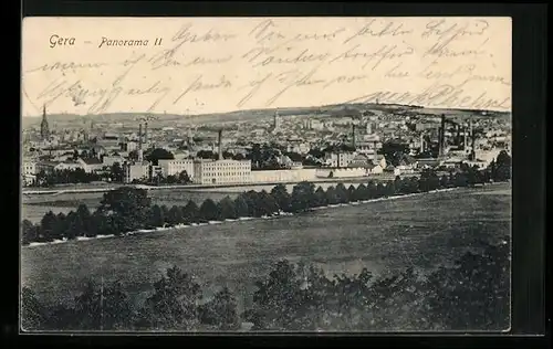 AK Gera, Panorama der Stadt