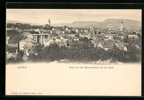 AK Jena, Teilansicht von der Bismarckhöhe