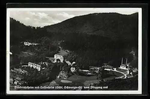 AK Friedrichsheim /Schwarzw., Friedrichsheim und Luisenheim vom Flugzeug aus