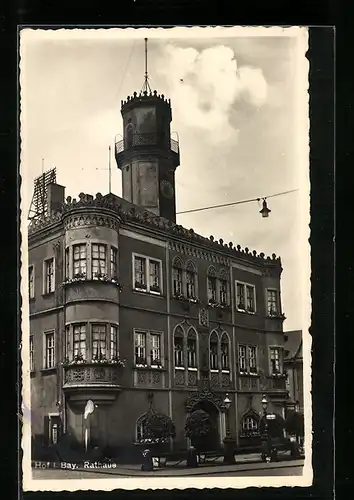 AK Hof / Bayern, Blick zum Rathaus