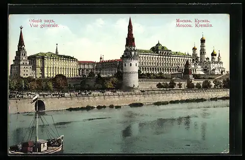 AK Moscou / Moskau, Le Kremlin pris du Pont de Pierre