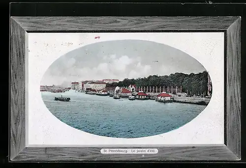 Präge-AK St. Pétersborug, Le jardin d`été