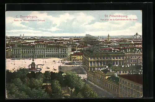 AK St. Pétersbourg, Vue prise de la Cathedrale de St. Isaac