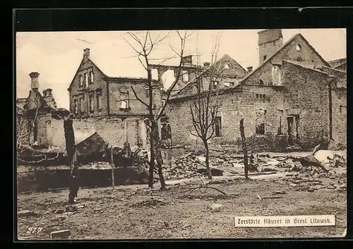 AK Brest-Litowsk, Zerstörte Häuser