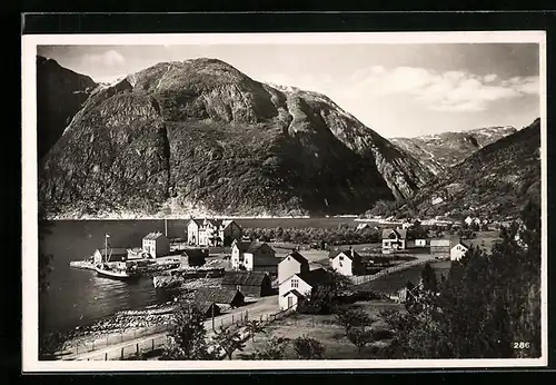 AK Eidfjord-Vik, Ortsansicht aus der Vogelschau