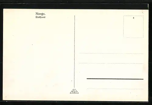 AK Eidfjord-Vik, Ortsansicht aus der Vogelschau