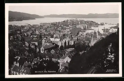 AK Bergen, Panorama, Bergen fra Floiveien