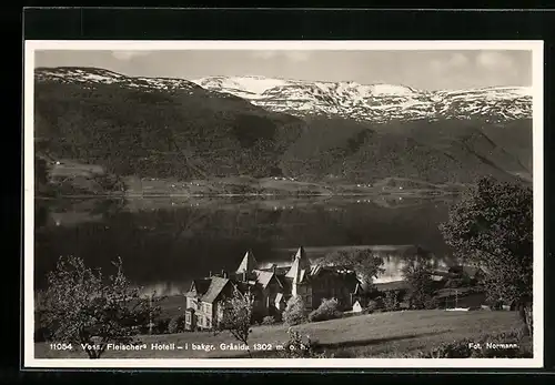 AK Voss, Fleischers Hotel i. bakgr. Grasida