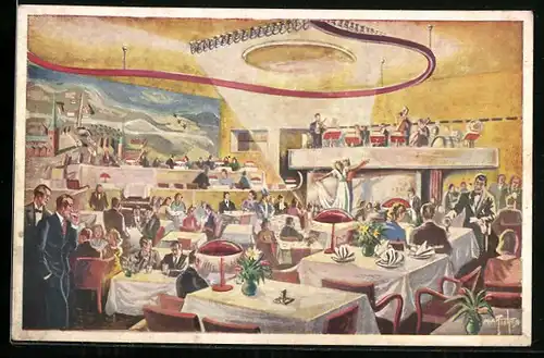 Künstler-AK Aarhus, Hallens Restaurant