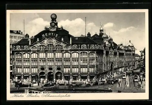 AK Berlin, Alexanderplatz, Partie am Kaufhaus Hertie