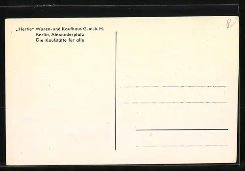AK Berlin, Alexanderplatz, Ansicht vom Hertie-Kaufhaus