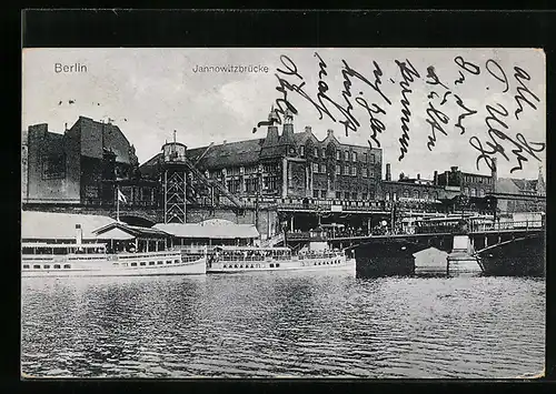 AK Berlin, Dampfer an der Jannowitzbrücke