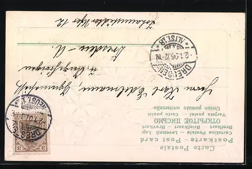AK Jahreszahl 1906, Veilchen-Motiv
