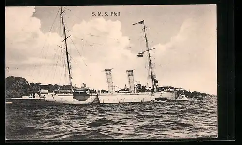 AK Kriegsschiff SMS Pfeil