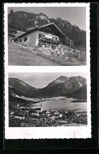 AK Schliersee, Ortsansicht mit Jägerkamp