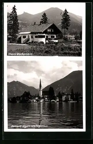 AK Rottach-Egern a. Tegernsee, Ortsansicht, Haus Weckerlein