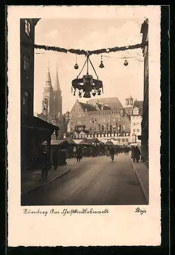 AK Nürnberg, Am Christkindlesmarkt