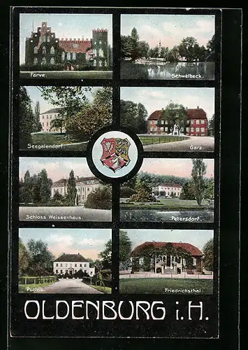 AK Oldenburg i. H., Schloss Weissenhaus, Farve und Schwelbeck