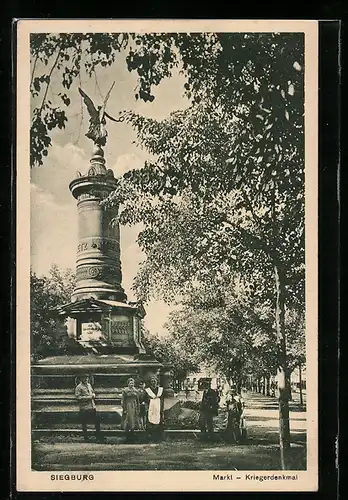 AK Siegburg, Kriegerdenkmal am Markt