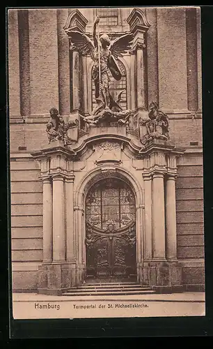 AK Hamburg-Neustadt, Turmportal der St. Michaeliskirche