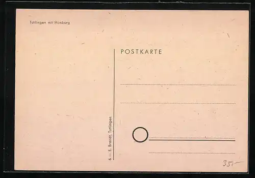 AK Tuttlingen, Ortsansicht mit Honburg