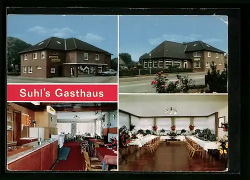 AK Hemmingstedt, Gasthaus und Gemischtwaren J. Suhl, Meldorferstrasse 7