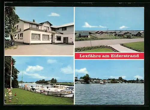 AK Lexfähre /Eider, Gaststä#tte zum alten Fährhaus J. L. Nielsen, Ortsansicht