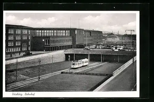 AK Duisburg, Bahnhof, Strassenbahn