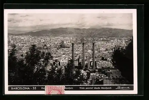 AK Barcelona, Vista parcial desde Montjuich