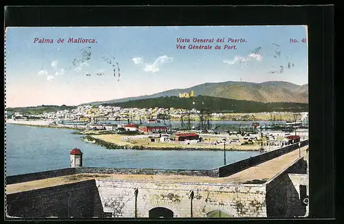 AK Palma de Mallorca, Vue Générale du Port