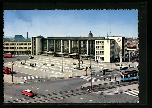AK Heidelberg, Hauptbahnhof aus der Vogelschau