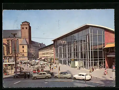 AK Köln, Blick zum Hauptbahnhof