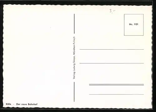 AK Köln, Der neue Bahnhof