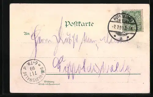 AK Vermenschlichtes Schwein spielt Harfe