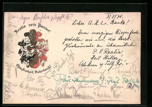 AK Studentenwappen, Realia sei`s Panier