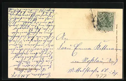 AK Duhnen /Nordsee, Teilansicht mit Meeresblick