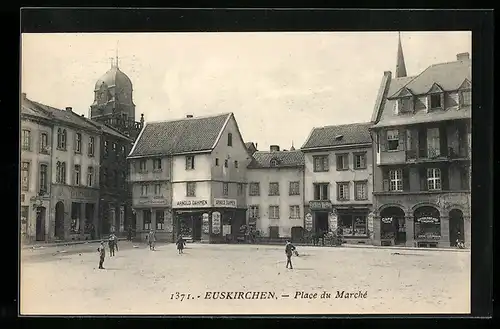 AK Euskirchen, Marktplatz mit Cafe Happe