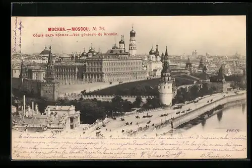 AK Moscou, Vue générale du Kremlin