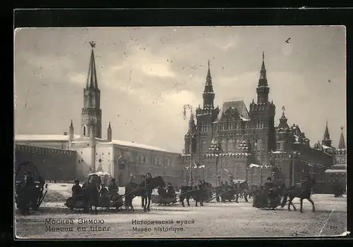 AK Moscou, Musée historique en hiver