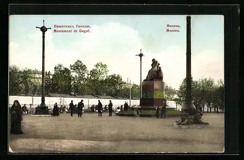 AK Moscou, Monument de Gogol