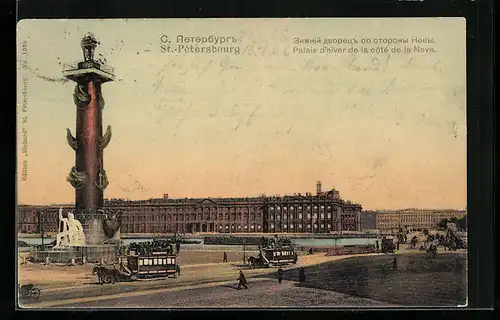 AK St.-Pétersbourg, Palais d`hiver de la côté de la Neva