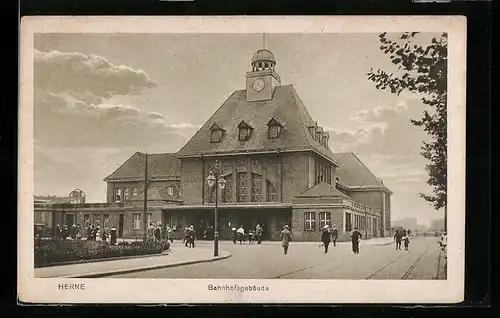 AK Herne, Sicht auf das Bahnhofsgebäude