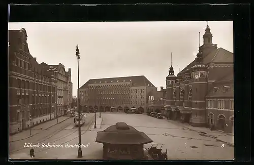 AK Lübeck, Bahnhof und Handelshof