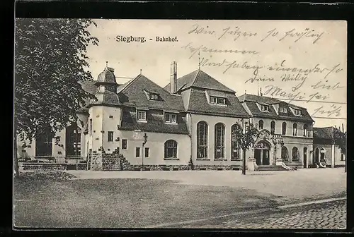 AK Siegburg, Blick auf den Bahnhof