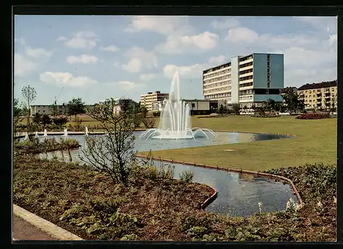 AK Bad Nauheim, Neuer Kurpark mit Spree-Sanatorium