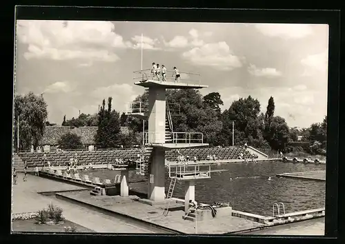 AK Forst /Lausitz, Partie aus dem Schwimmbad
