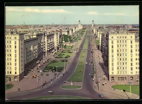 AK Berlin, Stalinallee, Blick nach Osten