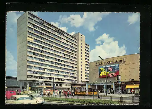 AK Berlin, Kino Zoo-Palast und Hochhaus