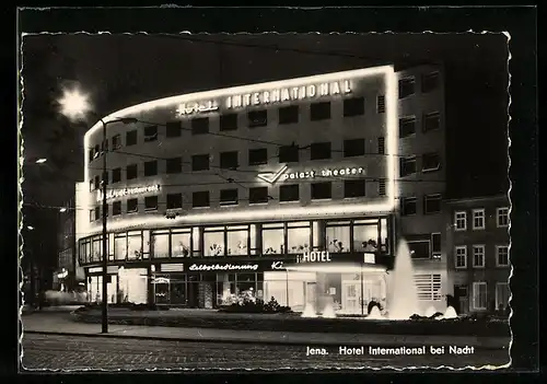 AK Jena, Hotel International bei Nacht